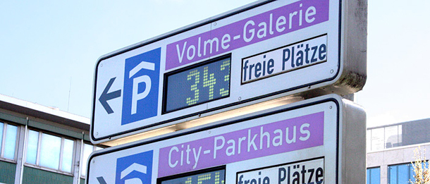 Parkleitsystem: Freie Plätze schnell gefunden. (Foto: Michael Kaub/Stadt Hagen)
