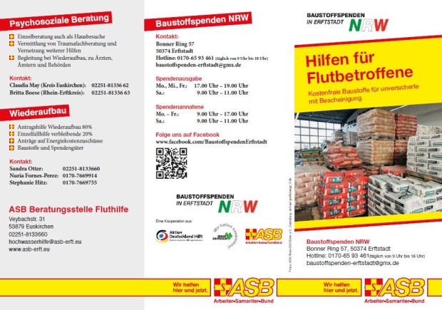 (Flyer: Baustoffspenden NRW in Erftstadt)
