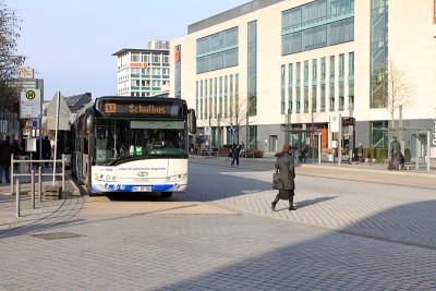Zentraler Busbahnhof in der Stadtmitte. (Foto: Michael Kaub/Stadt Hagen)