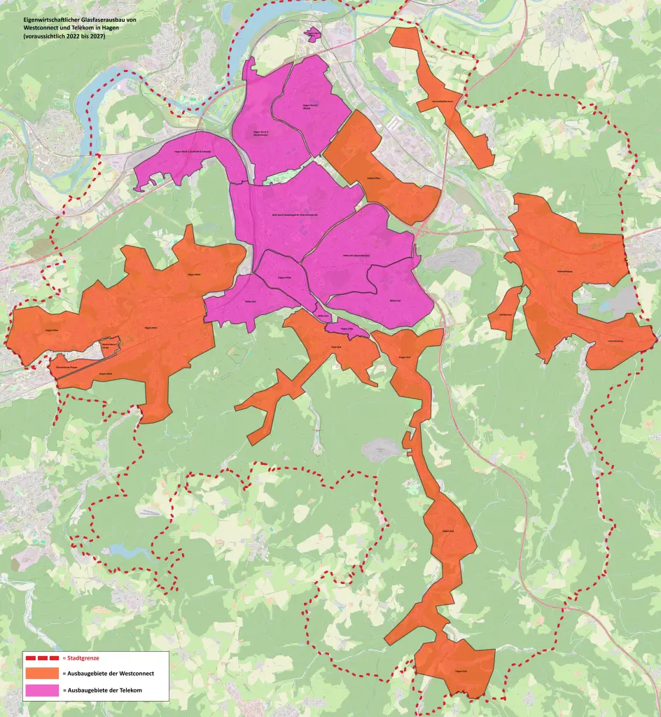 Grafik: Der Glasfaserausbau in Hagen.
