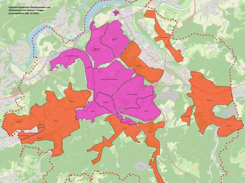 Grafik: Der Glasfaserausbau in Hagen.