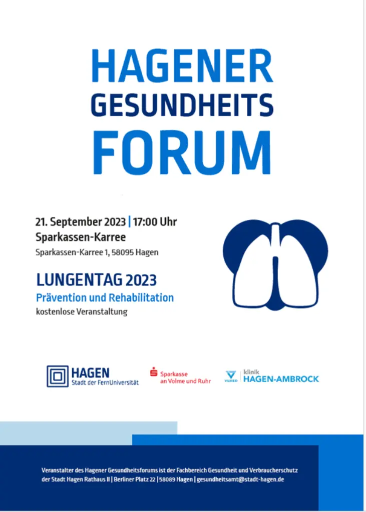 Veranstaltungsplakat Hagener Gesundheitsforum Lungentag