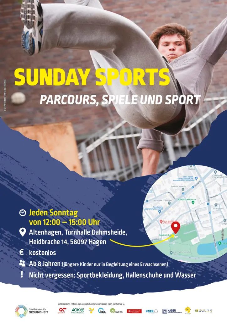 Grafik: Flyer zum Angebot "Sunday Sports"