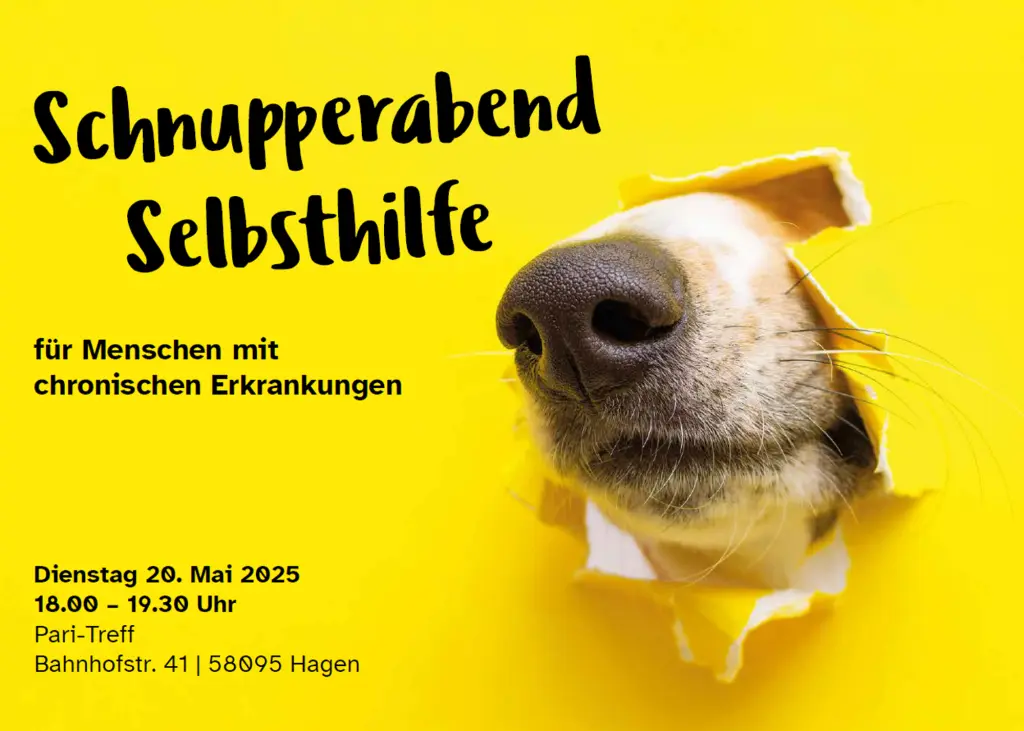 Postkarte Ank&uuml;ndigung Schnupperabend Selbsthilfe