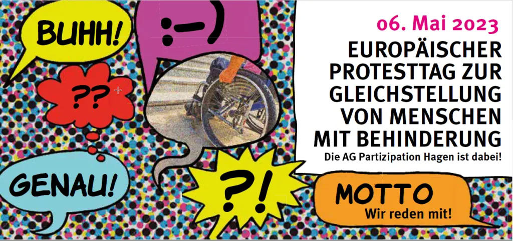 Flyer Protesttag zur Gleichstellung von Menschen mit Behinderung