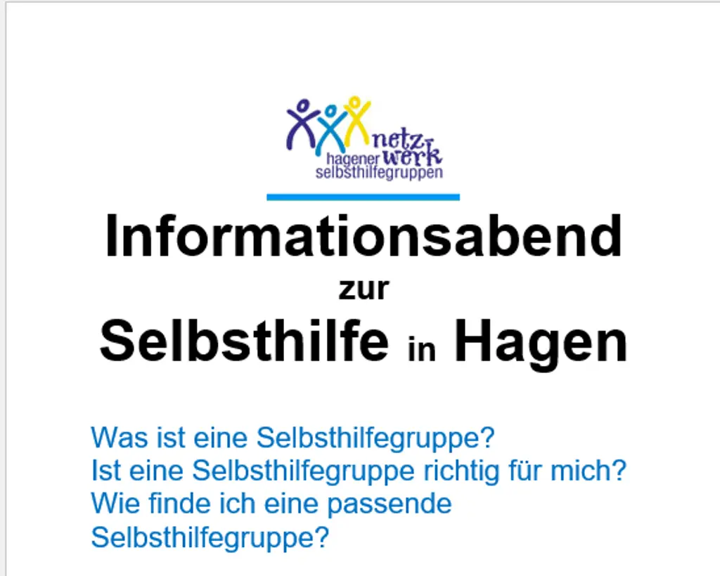 Flyer Informationsabend Selbsthilfe