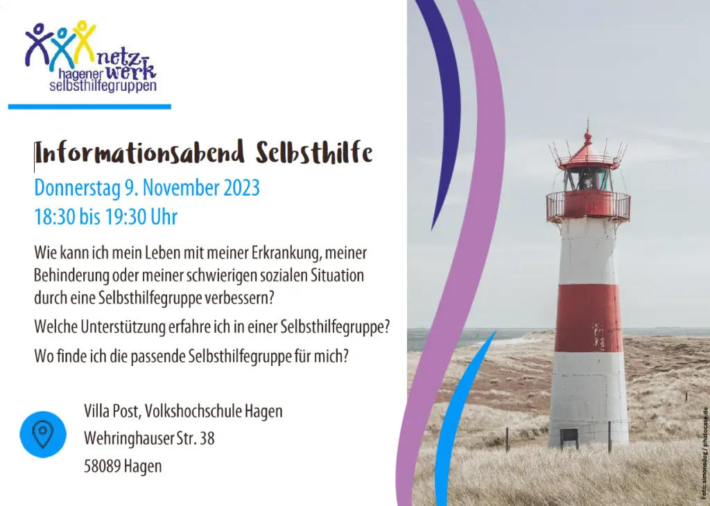 Postkarte Selbsthilfe Informationsabend
