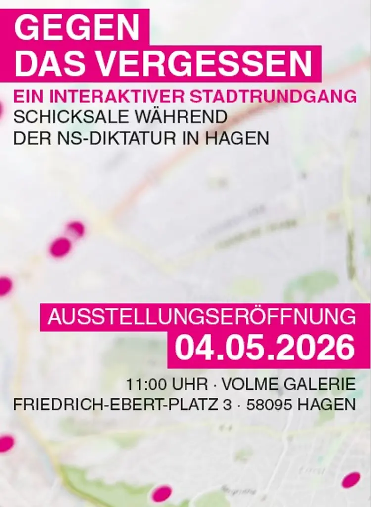 Plakat zur Er&ouml;ffnung von Gegen das Vergessen II