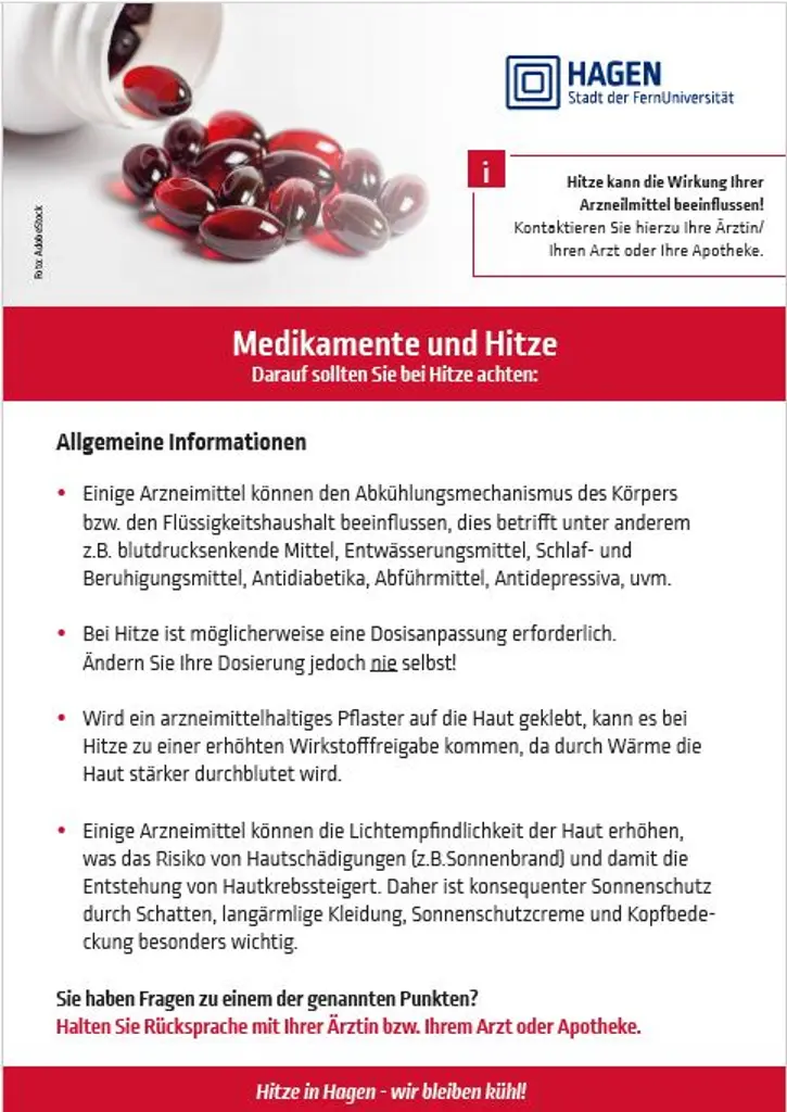 Medikamente & Hitze