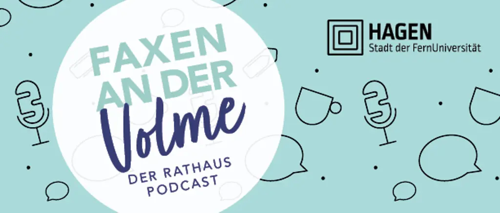 Logo: Der Podcast "Faxen an der Volme"