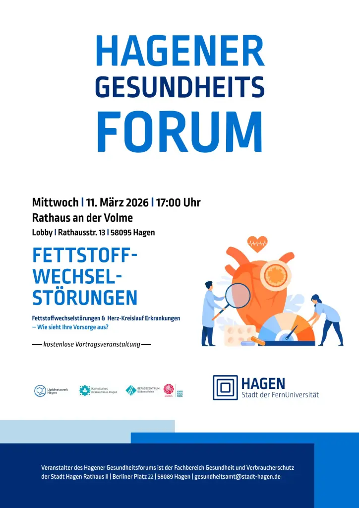 Abbildung Plakat Hagener Gesundheitsforum Fettstoffwechselstörungen