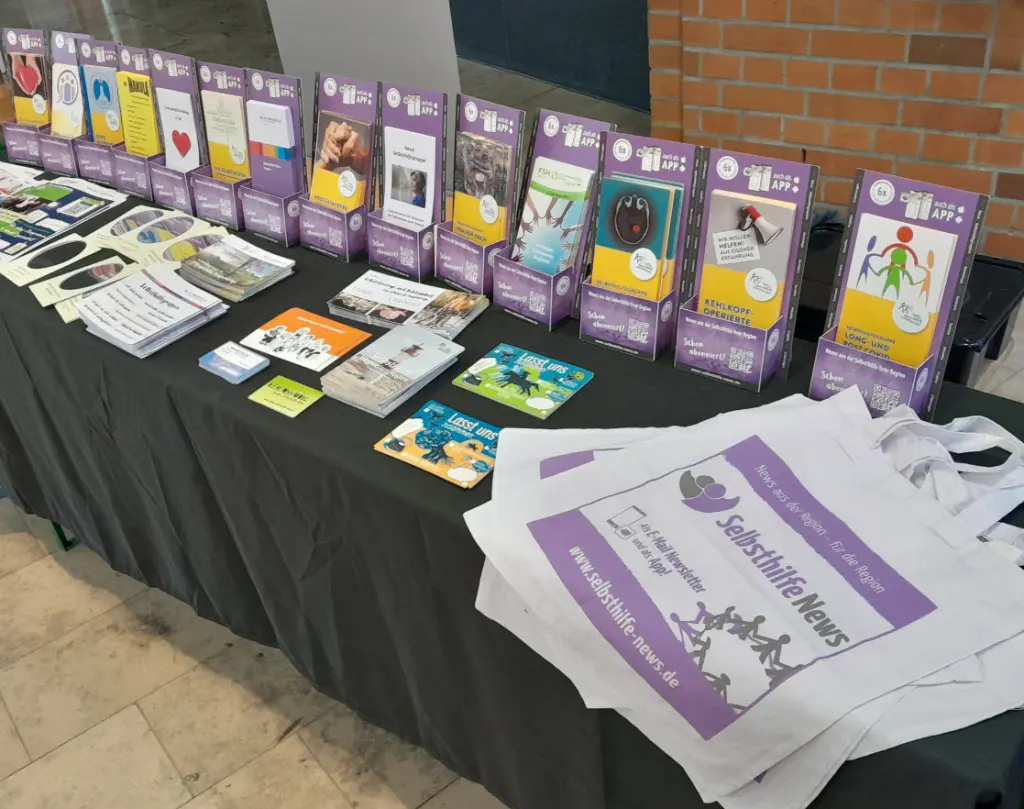 Foto vom Stand Selbsthilfe- Büro Meile der guten Vorsätze