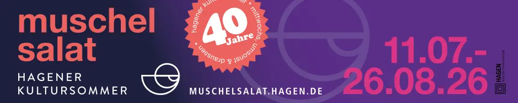 Foto: Banner vom Hagener Kultursommer Muschelsalat