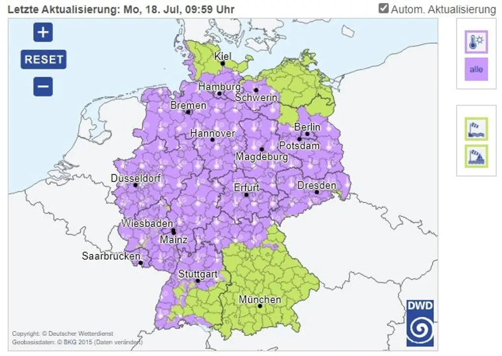 DWD-Hitzewarnung