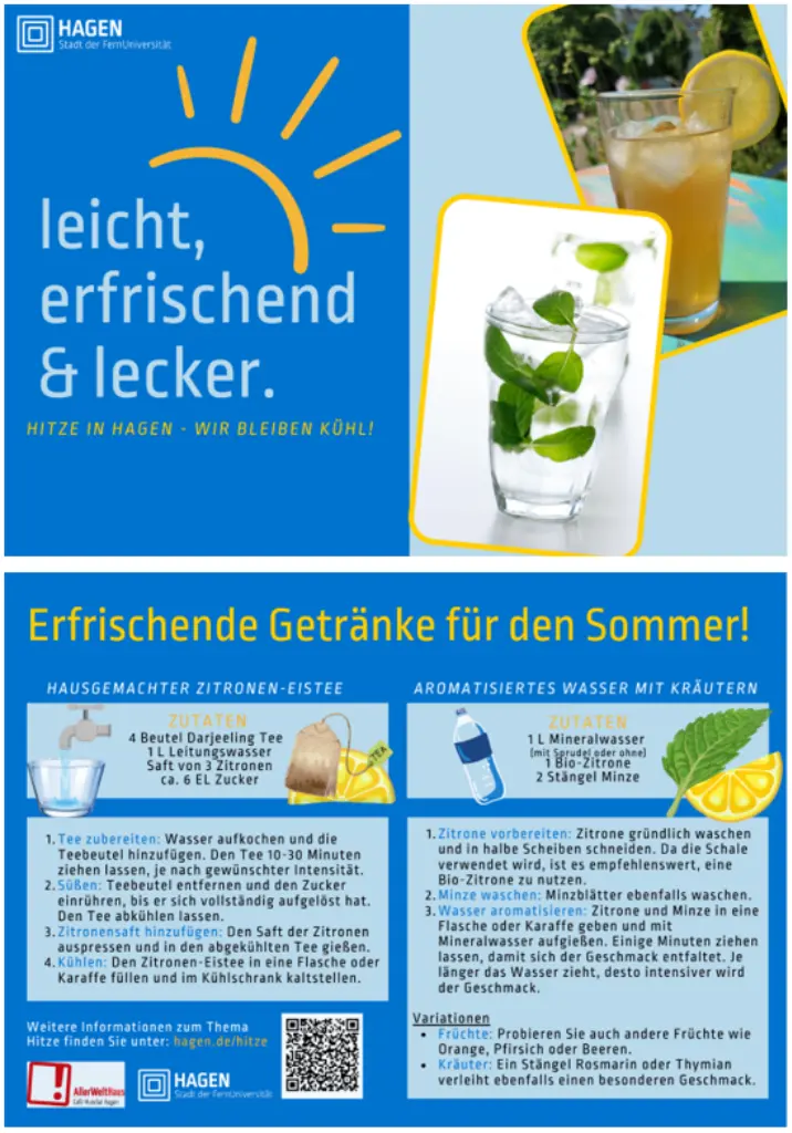 Postkarte - Getränk für den Sommer