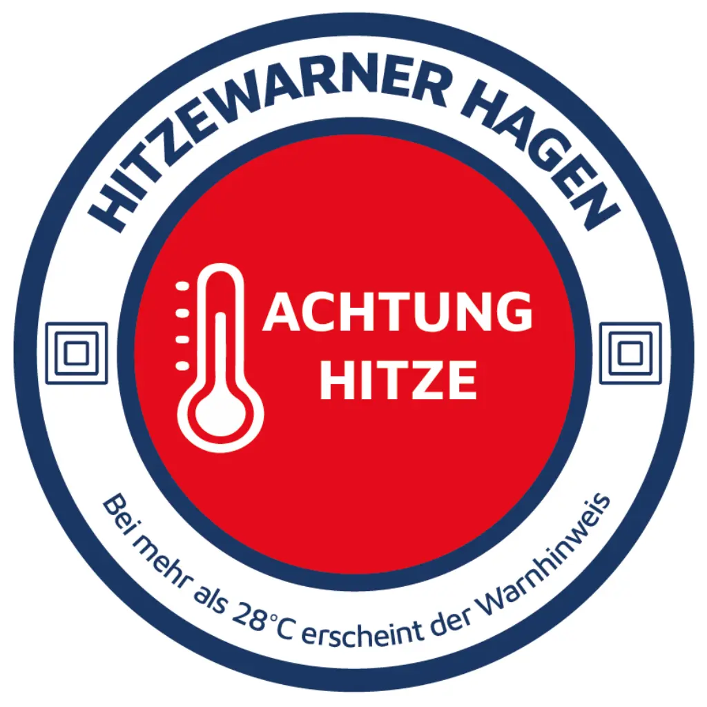 Hitze-Warnsticker