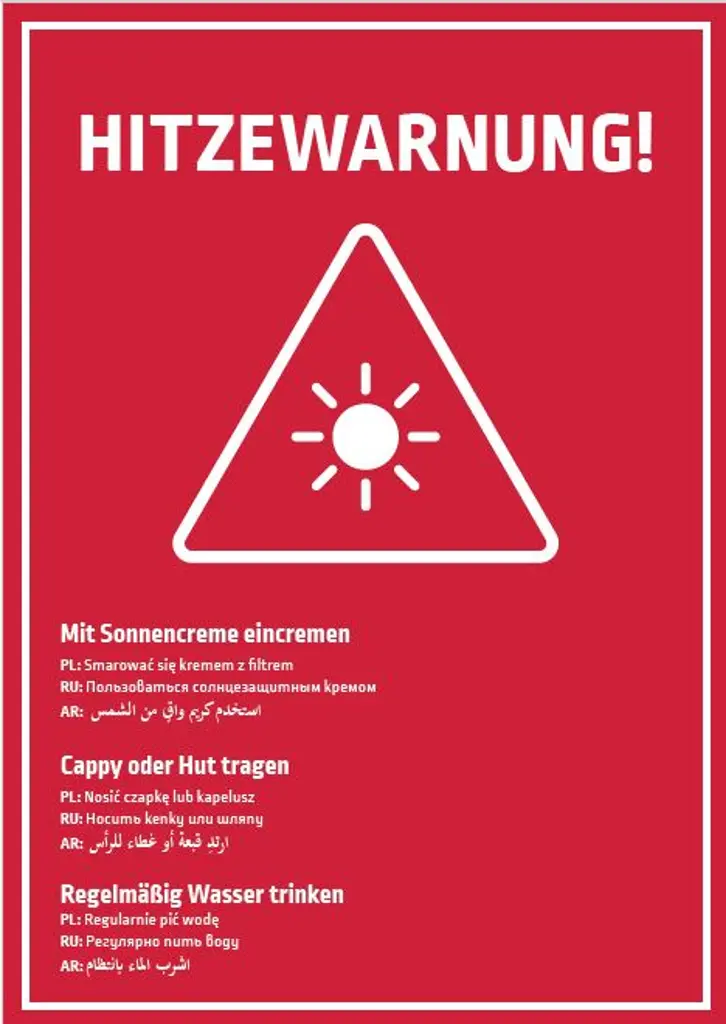 Hitzewarnposter