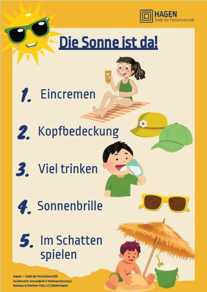 Hitzeschutz - Kinder - Poster