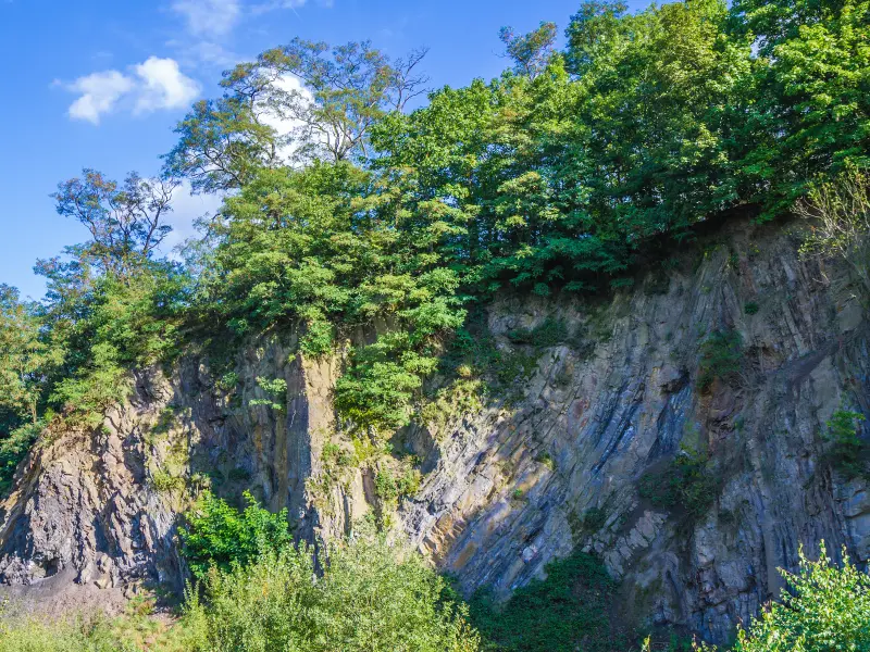 Steinbruch Vorhalle geologischer Aufschluss