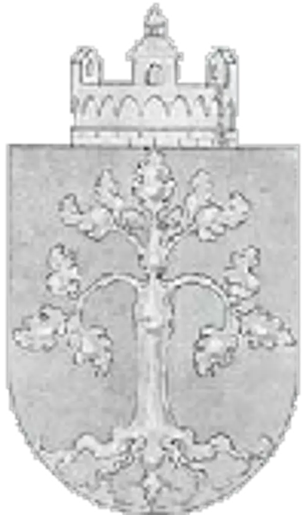 Eichenbaum mit kleiner Mauerkrone um 1896