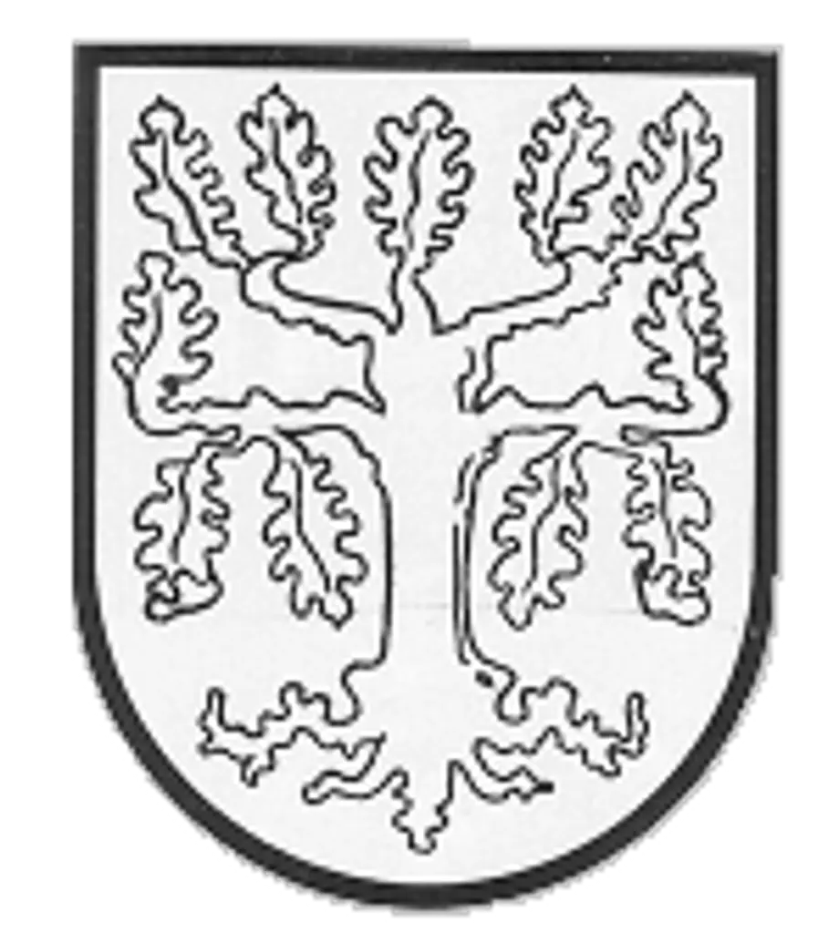 Eichenbaum mit runder Umrandung um 1940