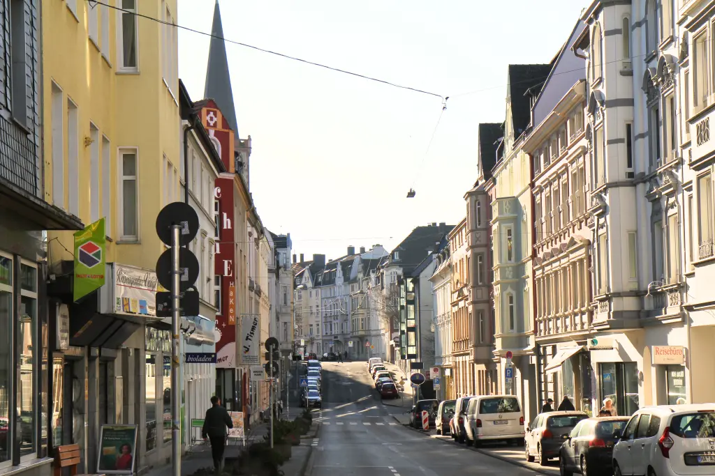 Foto: Aufnahme eines Teils der Lange Stra&szlig;e