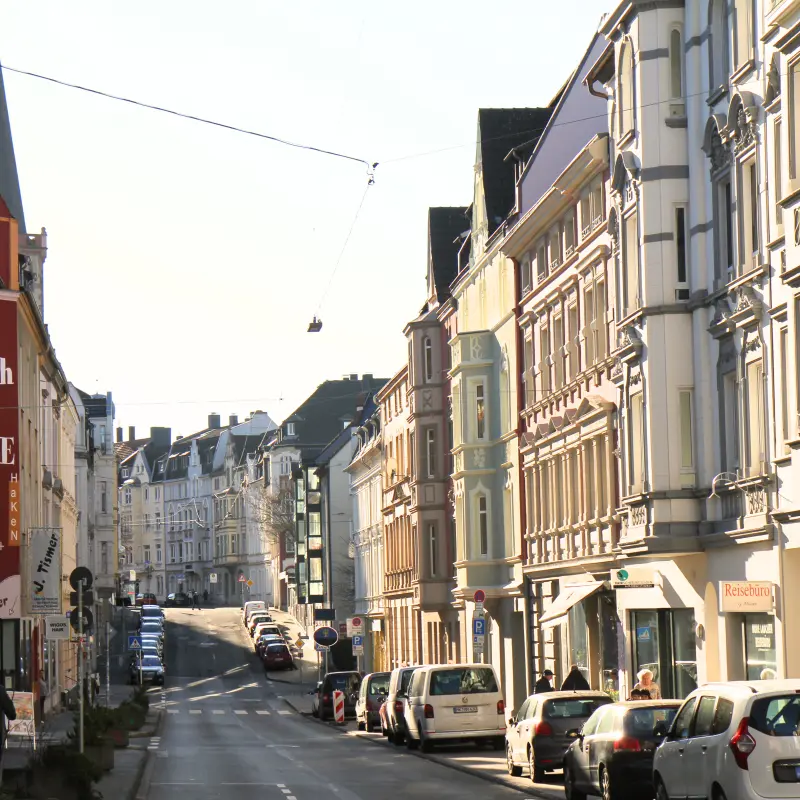 Foto: Aufnahme eines Teils der Lange Stra&szlig;e