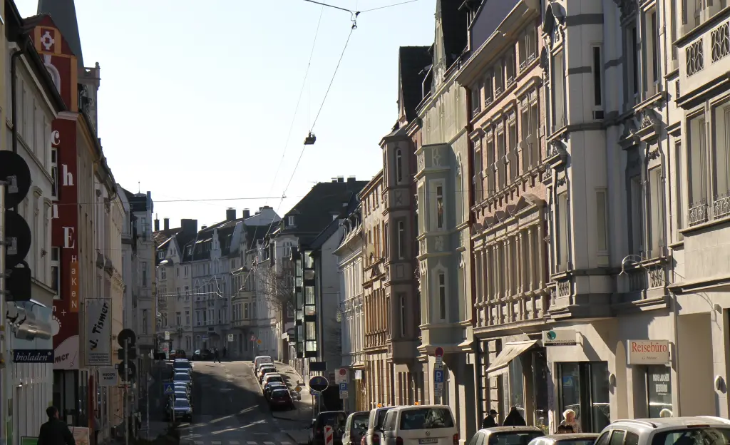 Foto: Aufnahme von der Lange Straße in Wehringhausen.