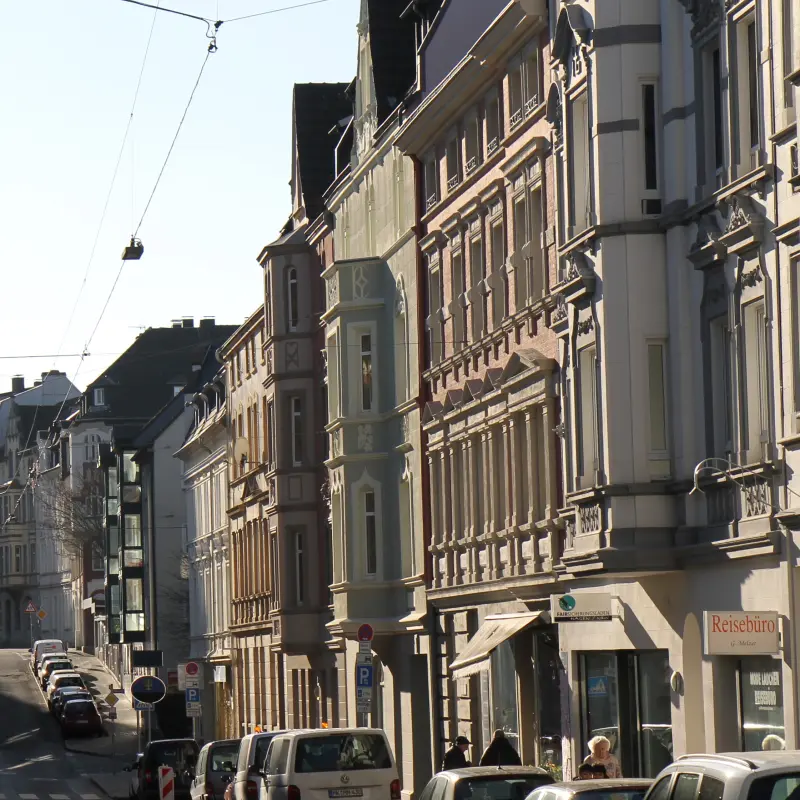 Foto: Aufnahme von der Lange Straße in Wehringhausen.