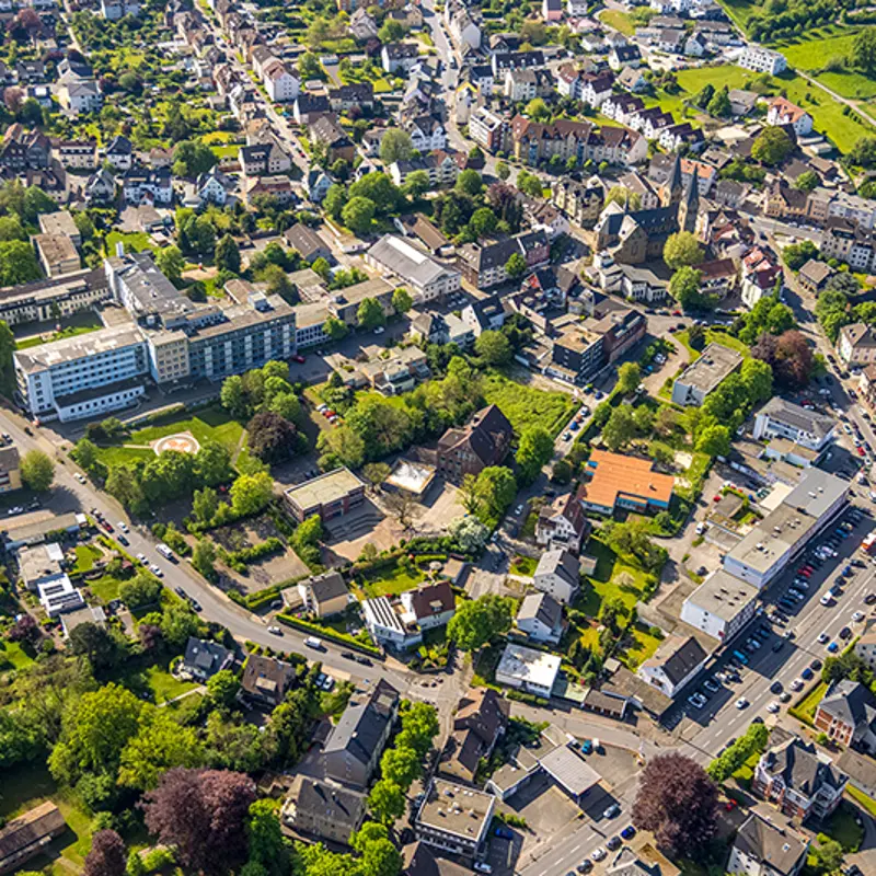 Ein Luftbild von Hagen.