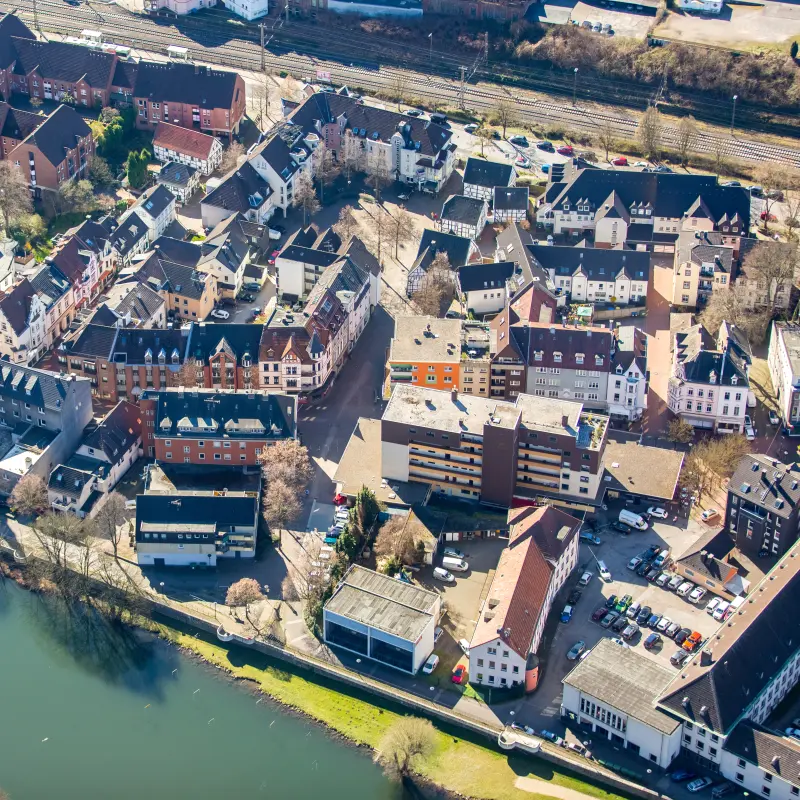Foto: Luftbild des Hohenlimburger Zentrums.
