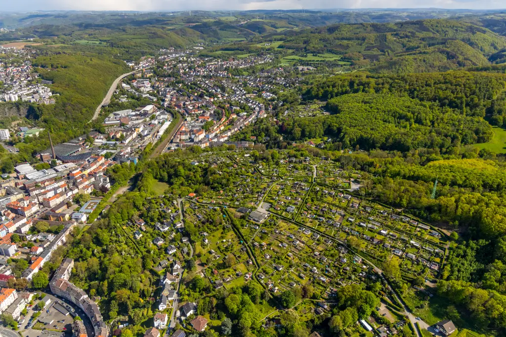 Foto: Die Hagener Stadtlandschaft aus der Luft.