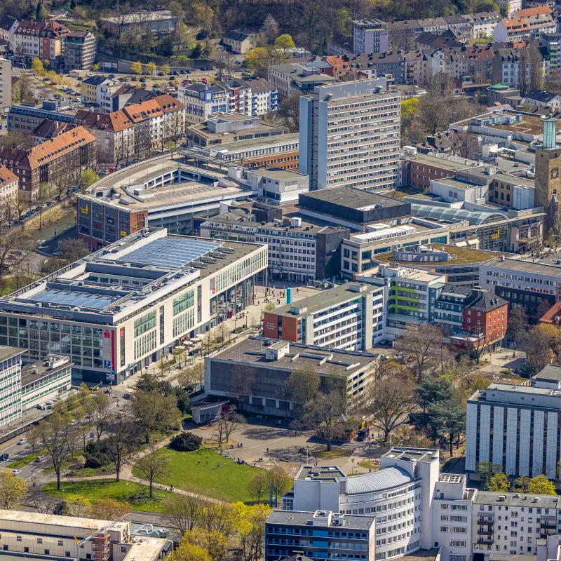 Foto: Ein Luftbild der Hagener Innenstadt.