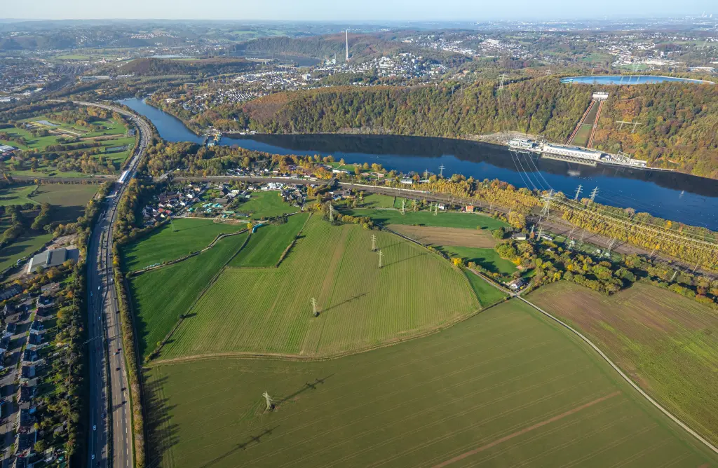 Foto: Luftaufnahme des Hengsteysees.