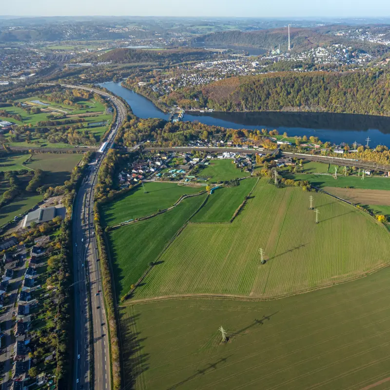 Foto: Luftaufnahme des Hengsteysees.