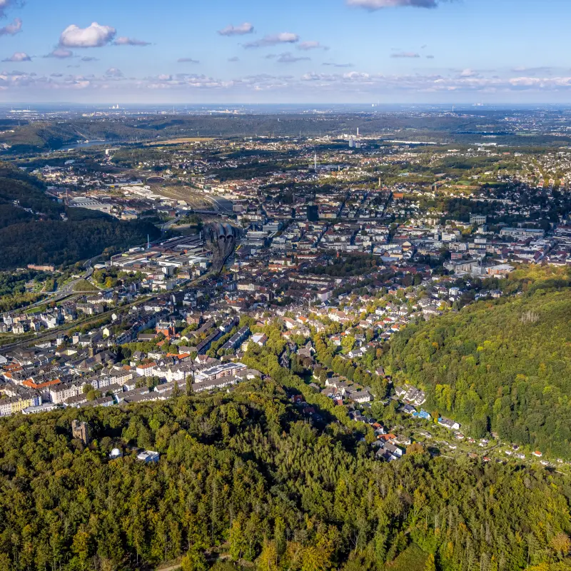 Foto: Luftbild der Stadt Hagen
