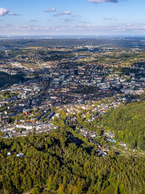 Foto: Luftbild der Stadt Hagen