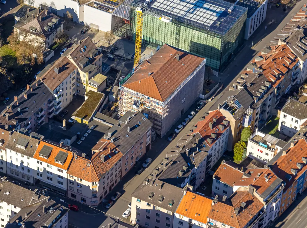 Foto: Luftbild der Prentzelstra&szlig;e