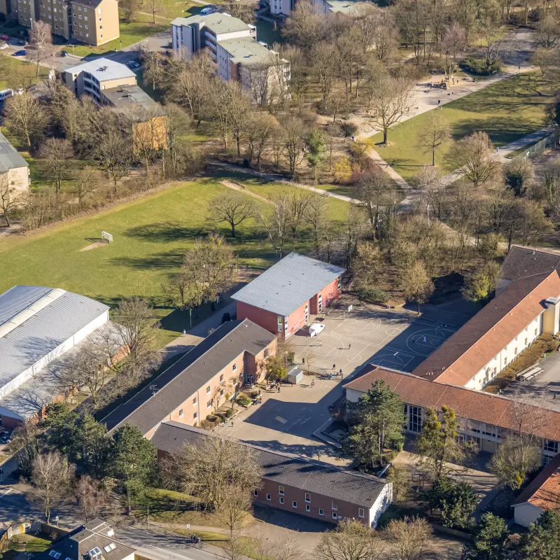 Foto: Luftbild des Fritz-Steinhoff-Parks.