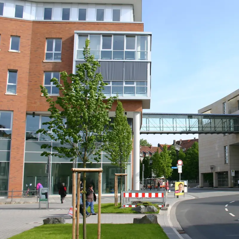 Foto: Au&szlig;enaufnahme des Rathauses an der Volme.