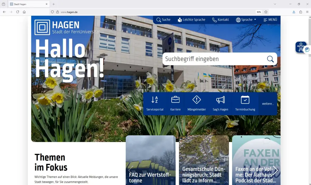 Foto: Das Bildschirmfoto einer Internetseite.