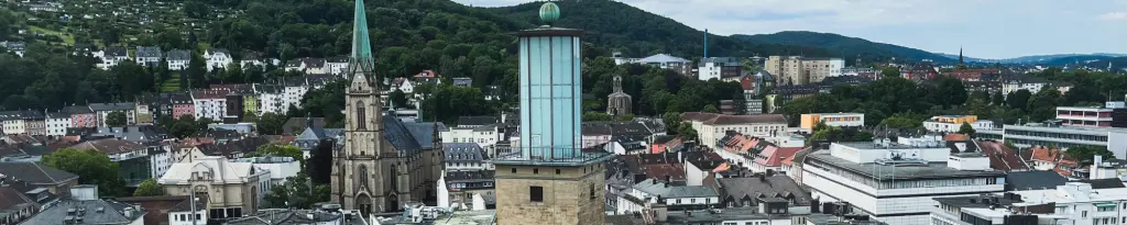 Der Blick vom Hagener Rathaus