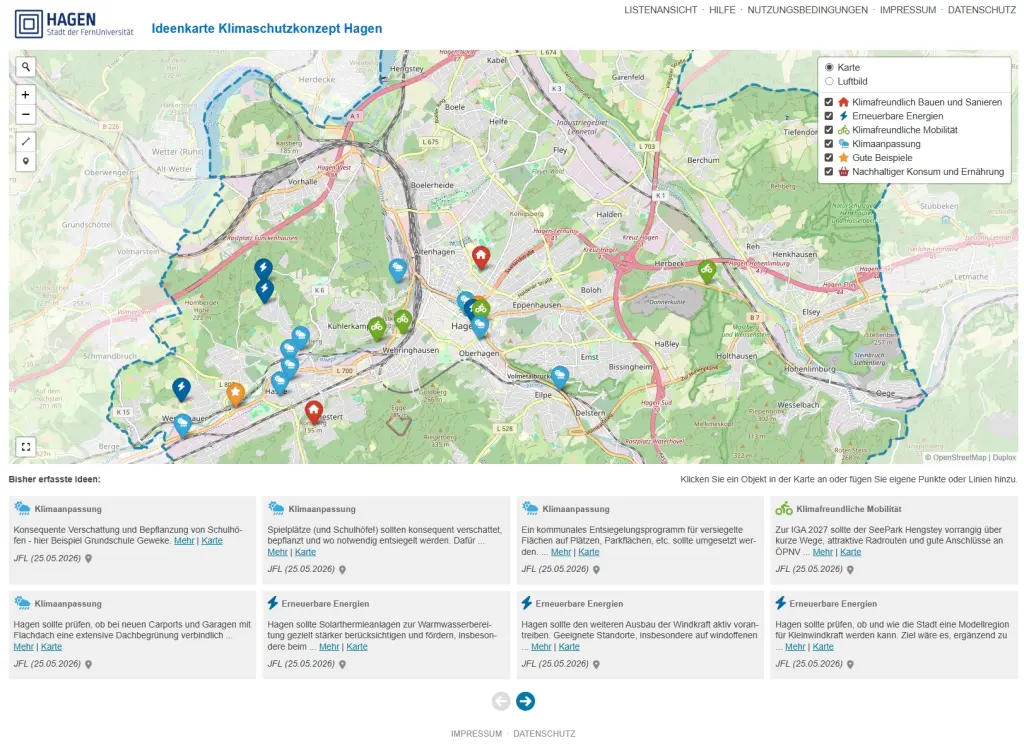 Foto: Screenshot der digitalen Ideenkarte.