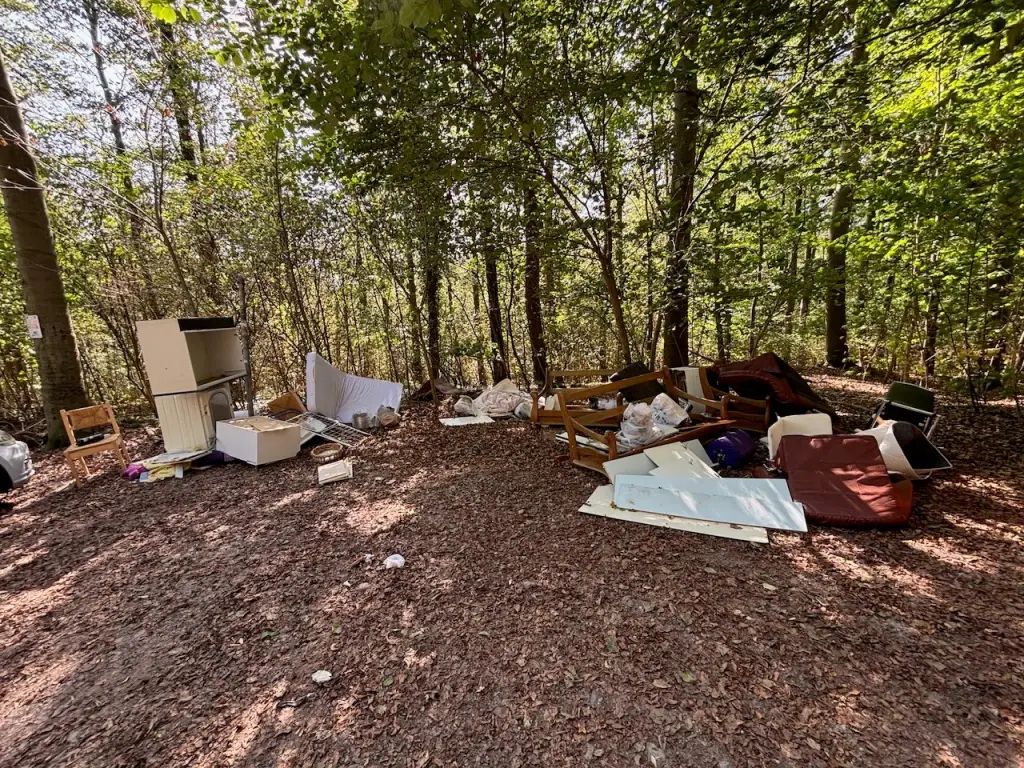 Foto: Eine illegal entsorgte Wohnungseinrichtung