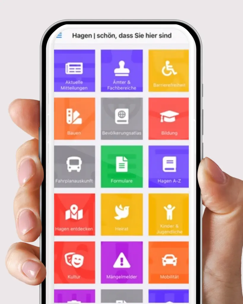 Foto: Ansicht Startseite Hagenapp