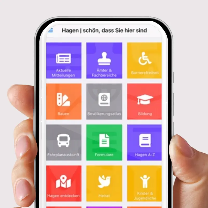 Foto: Ansicht Startseite Hagenapp