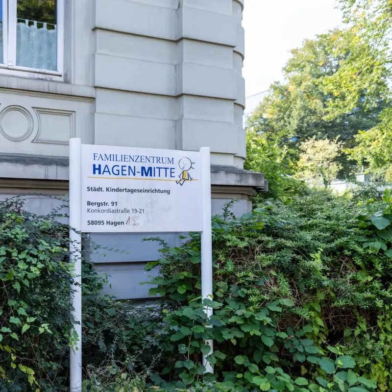 Foto: Au&szlig;enansicht des Familienzentrums Hagen Mitte