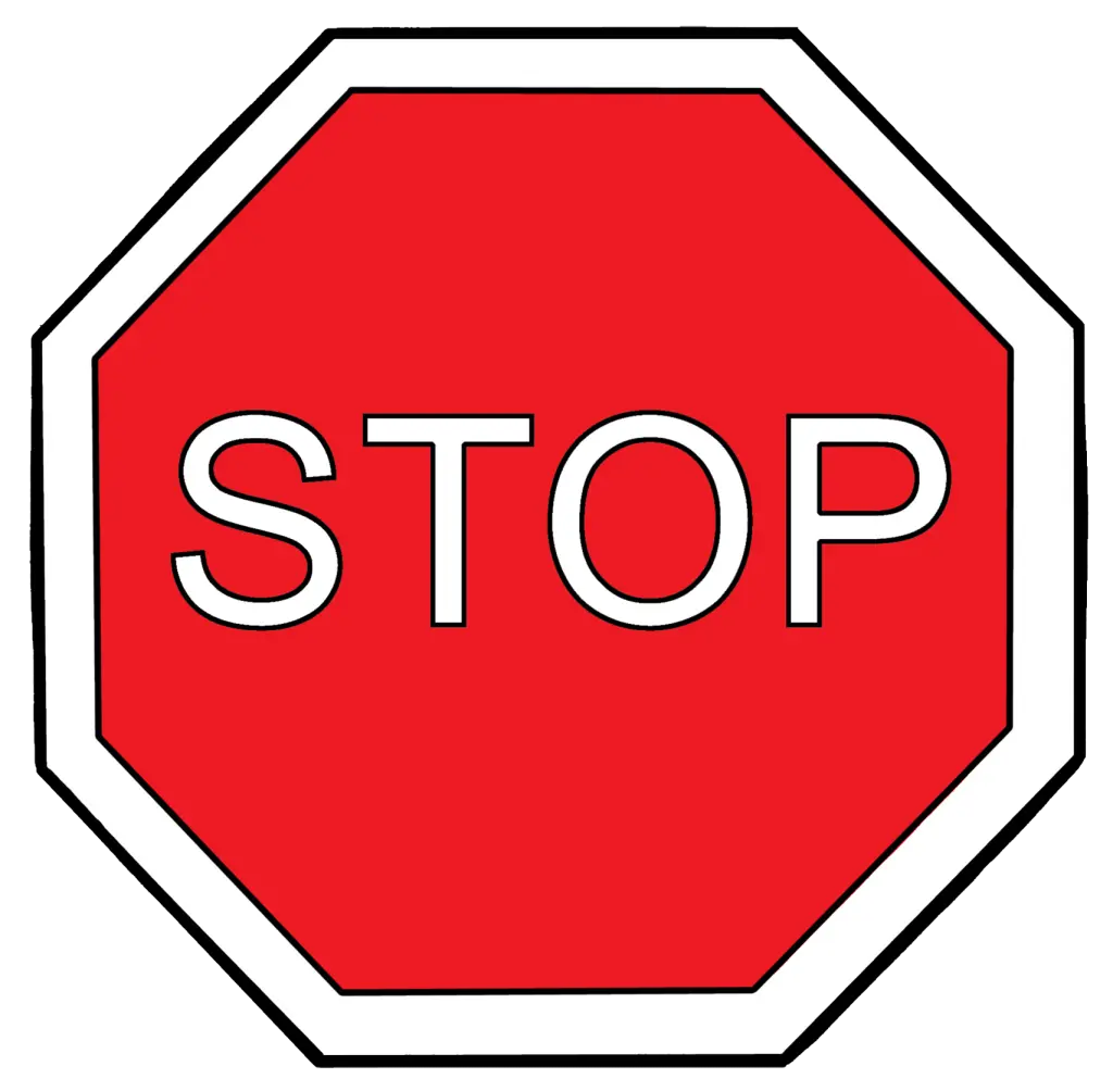 Ein Stopp-Schild.