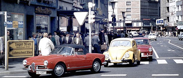 Blick in die Mittelstraße, 1964. Foto: Stadt Hagen, Pressestelle