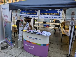 Die AG Partizipation ist mit einem Informationsstand bei der Veranstaltung „Hagen blüht auf“ vertreten. (Foto: Stadt Hagen)